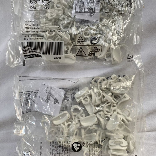 Vidga glider and hook pack, 2 sets of 24, new, IKEA