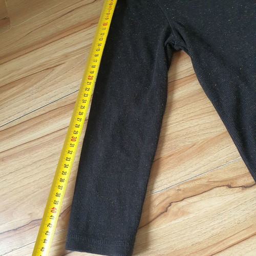 Timeout black ribbed blouse with glitter, size S, like new