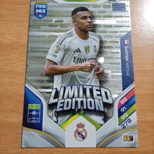 Panini FIFA 365 Adrenalyn XL 2026 Limited Edition Mbappe Real Madrid card like new