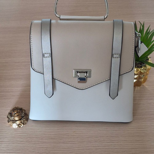 Bag backpack new with steel handle beige