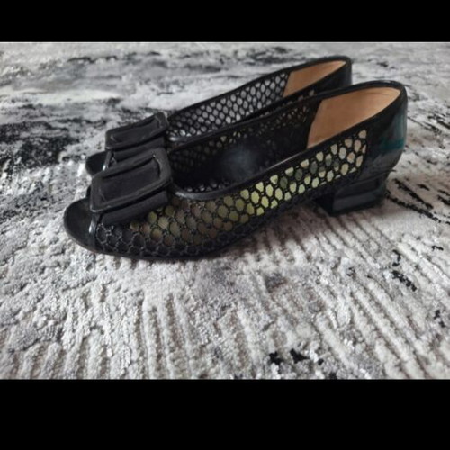 Casadei flat sandals used, size 41, black, wide fit