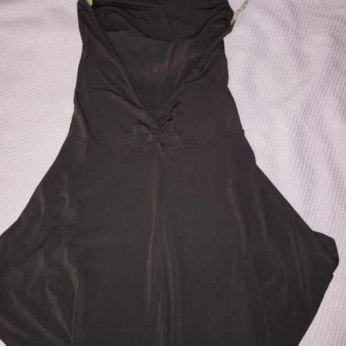 Dress asymmetrical with open back, like new, size M, brown