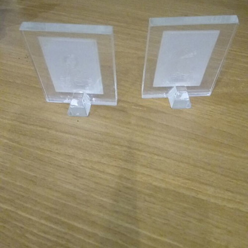 Glass religious icons new, set of two 6×8cm