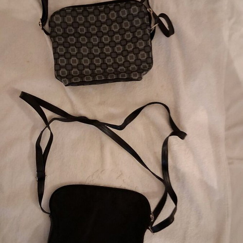 Women’s crossbody bags like new, black and gray, set of 2