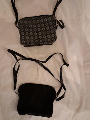 Women’s crossbody bags like new, black and gray, set of 2