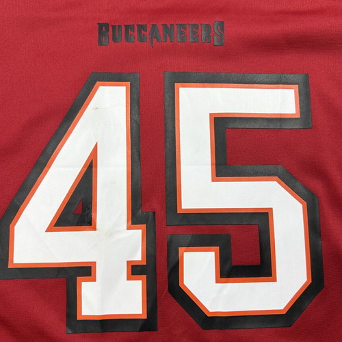 Nike On Field NFL Tampa Bay Buccaneers Devin White #45 jersey used, women's S, red