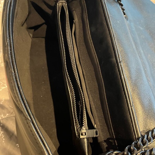 Saint Laurent leather bag like new with black chain, 32x22 cm