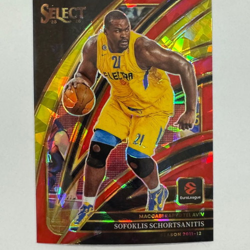 2025-26 Panini Select Euroleague Sofoklis Schortsianitis Red Ice card new