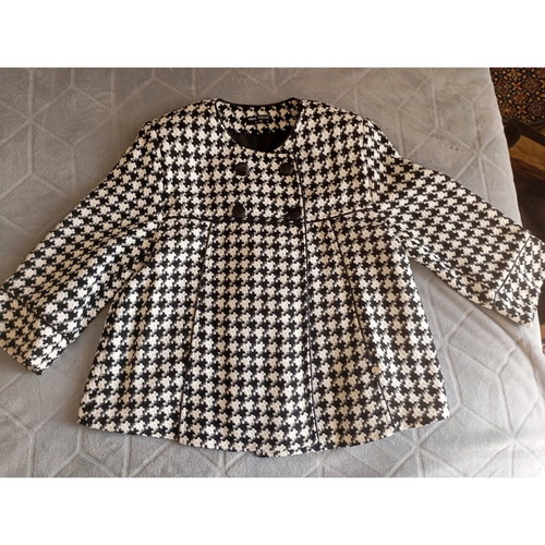 Makis Tselios Fashion women's jacket like new, black and white houndstooth, size M