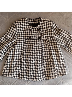Γυναικείο σακάκι Makis Tselios Fashion σαν καινούργιο, πιε ντε πουλ μαύρο και άσπρο, μέγεθος M