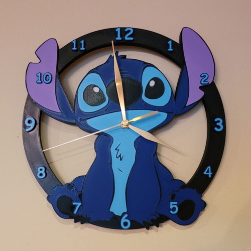 Stitch wall clock new, analog Disney room decor