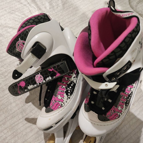 Athlopaidia Inline Adjustable Rollers for Girls like new, size 34-37