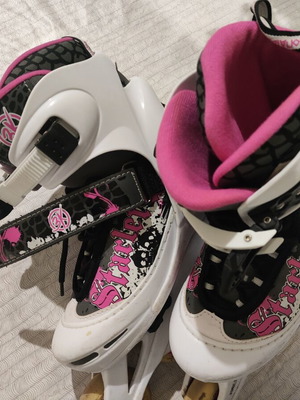 Athlopaidia Inline Adjustable Rollers for Girls like new, size 34-37
