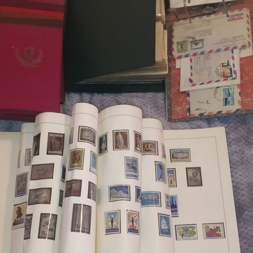 Stamp collection used, Greek and international