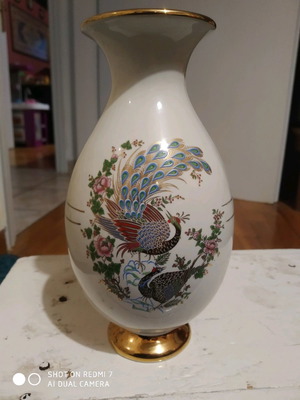 Spyropoulos handmade 24 carat vase used