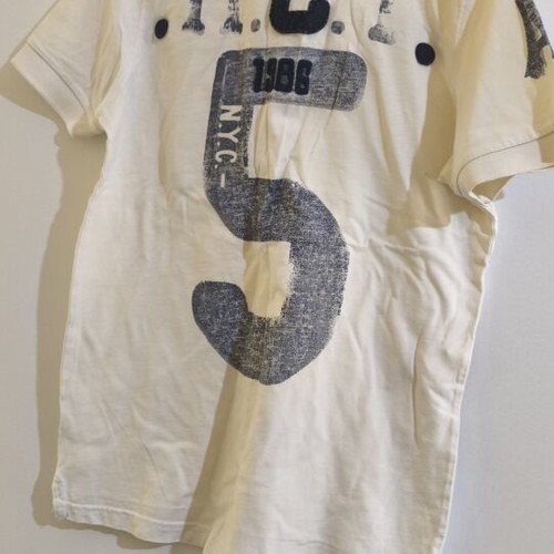 Bershka white short sleeve pique polo shirt, size XS