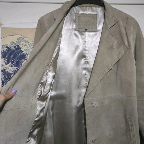Attrattivo Long Gray/Beige Coat Like New Size M