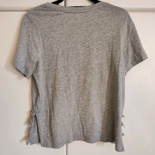 H&M Grey T-shirt with Decorative Fringes like new, Size S