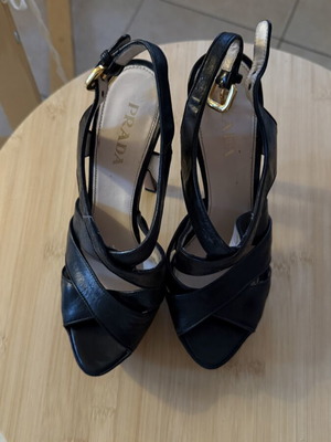 Prada sandals used, black, size 37, high heels