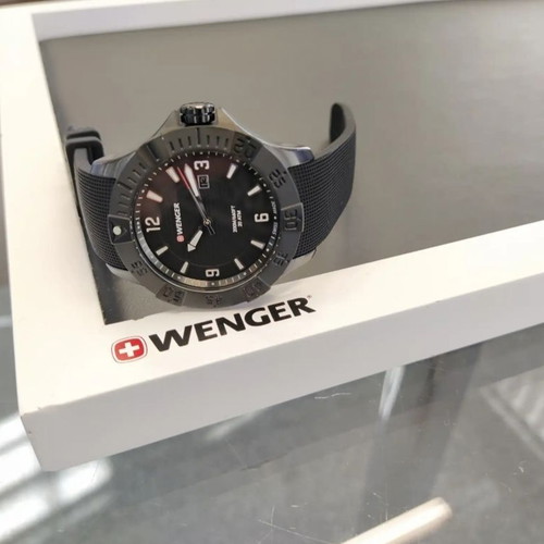 Wenger Sea Force 01.0641.134 καινούργιο ανδρικό μαύρο ρολόι