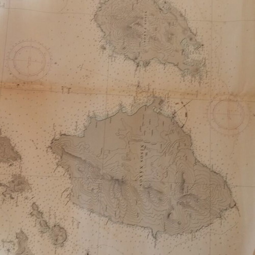 Nautical map Paros with Naxos used