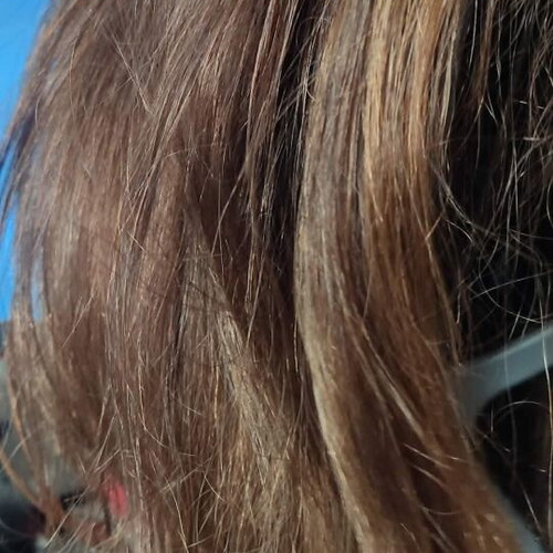 Wig 100% natural hair used, long bob with bangs