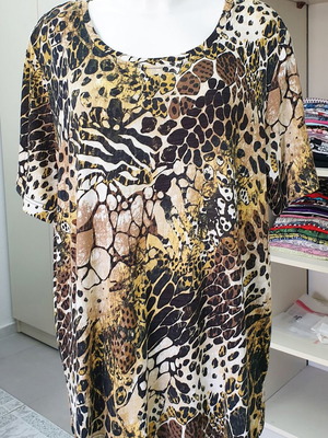 Дамска блуза XL animal print нова, гръцко производство