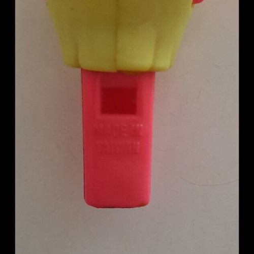 '90s Hanging Duck Whistle like new, yellow and pink