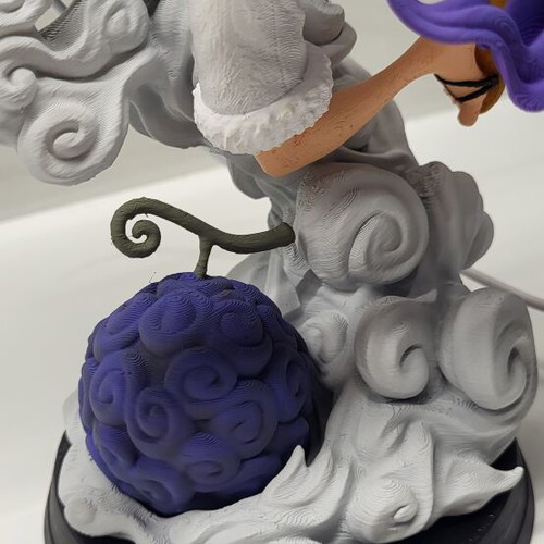 3D Luffy Gear 5 figure with lighted moon, handmade