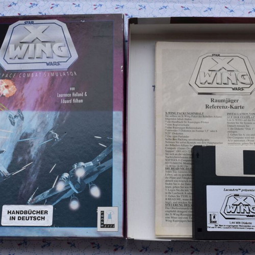 Star Wars X Wing Space Combat Simulator PC DOS 3.5 disks used