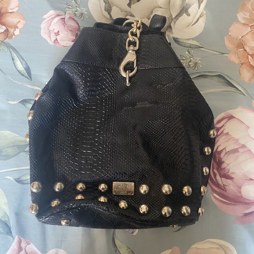 Elena Athanasiou leather backpack with gold details, black