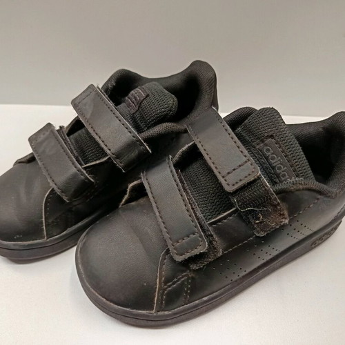 Adidas black athletic shoes size 25 like new