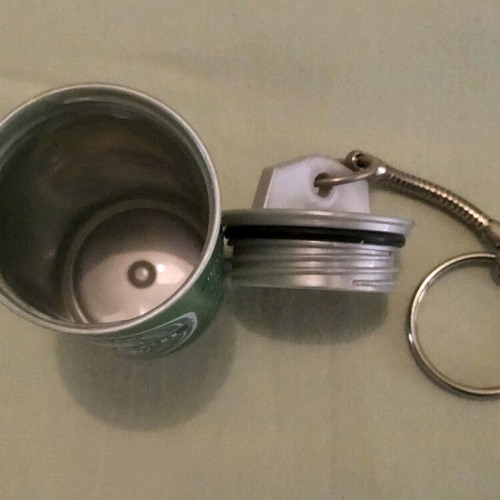 Heineken keychain new, green with gray