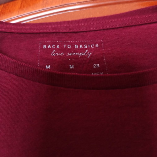 Stradivarius burgundy short-sleeve T-shirt like new, size M