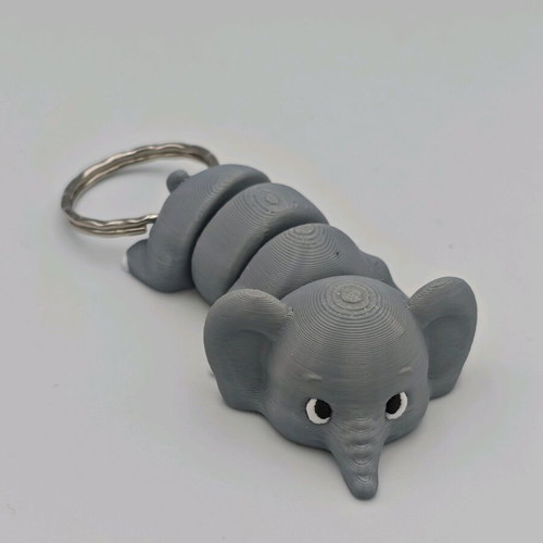 Animal keychains new, set of 6 3D articulated