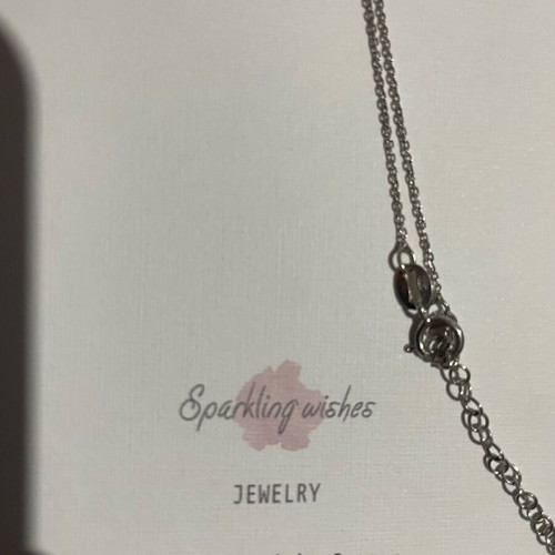 White gold Sparkling Wishes necklace new, gold plated silver