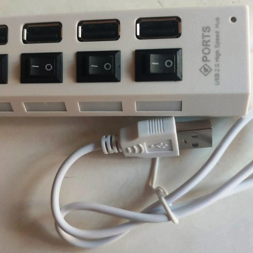 USB 2.0 Hub 4 Ports with Switches and LED Lights