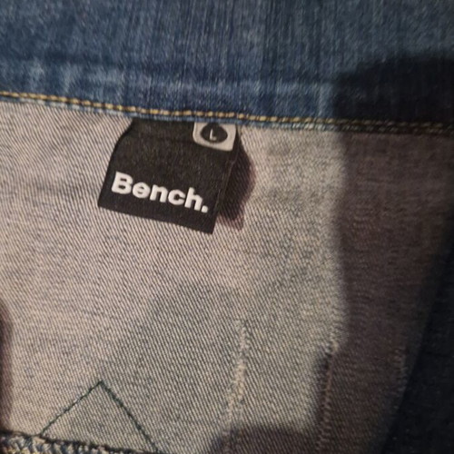 Y2K Biker Denim Jacket Bench used, blue, size L