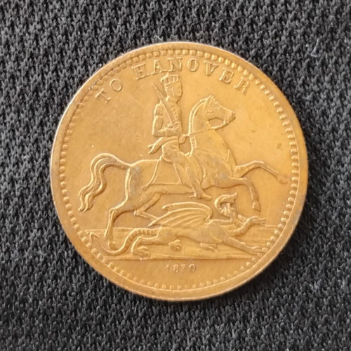 Cumberland Jack Token used, very rare 1837 satirical game token