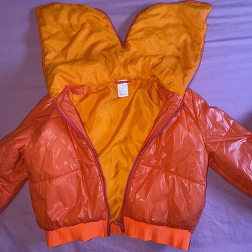Adidas Stella McCartney puffer jacket medium, like new, orange