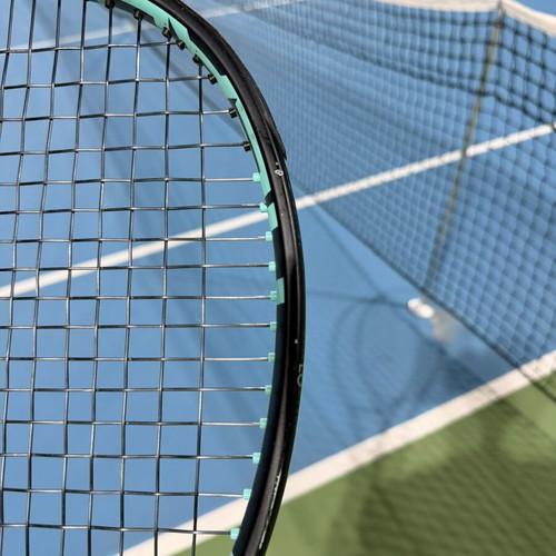 Head Boom Pro tennis racket used, strung with Luxilon 4G Black Edition