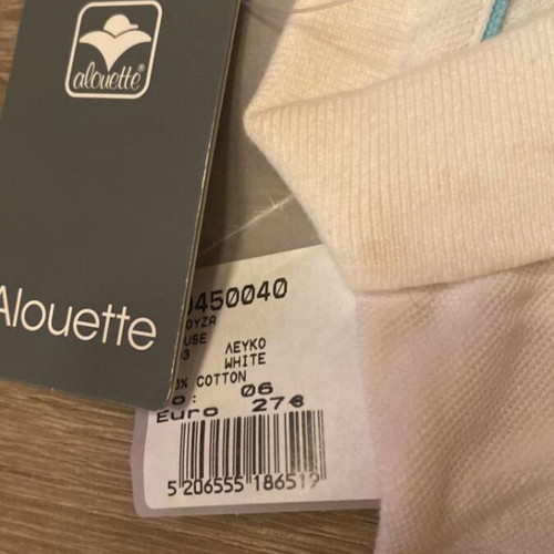 Polo shirt Alouette white 6 months new with tag