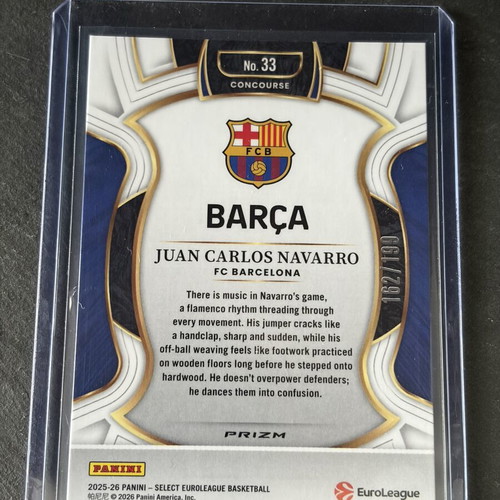 Juan Carlos Navarro Concourse Red Prizm basketball card new