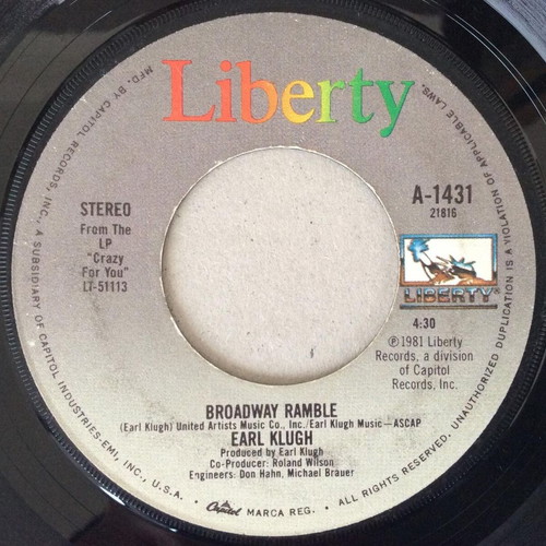 Earl Klugh Twinkle 45 RPM vinyl record used, Jazz Funk