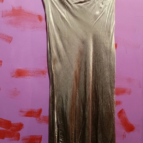 Maxi mermaid skirt H&M size M like new, satin beige