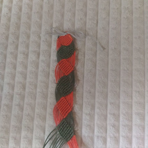 Macrame bookmark new handmade orange and khaki