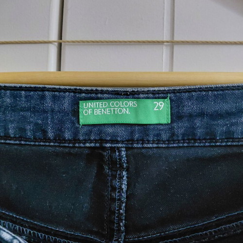 Benetton women's skinny denim pants like new, blue, size S