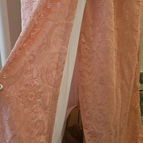 Bibibo pink salmon lace dress like new, size L/40/12