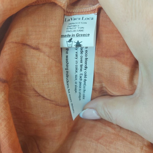 La Vaca Loca dress new, cotton, size S/M, terracotta color