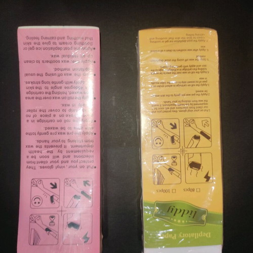 Waxing set with wax cartridges and electric wax heater